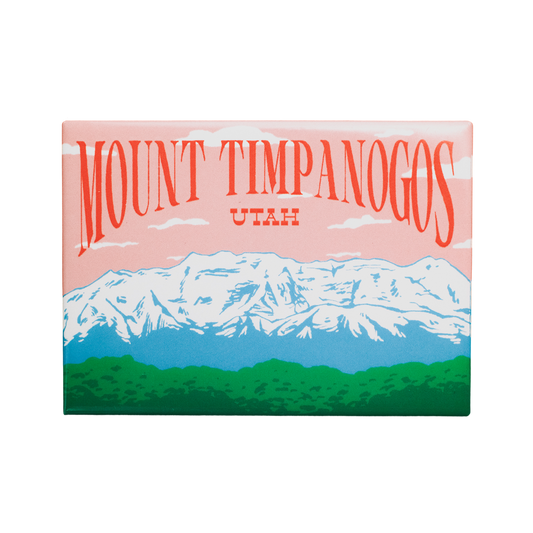 Mount Timpanogos Pink Sky Fridge Magnet (Pack of 12)