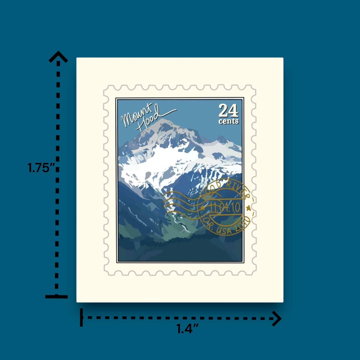 Mount Hood Oregon Stamp Sticker