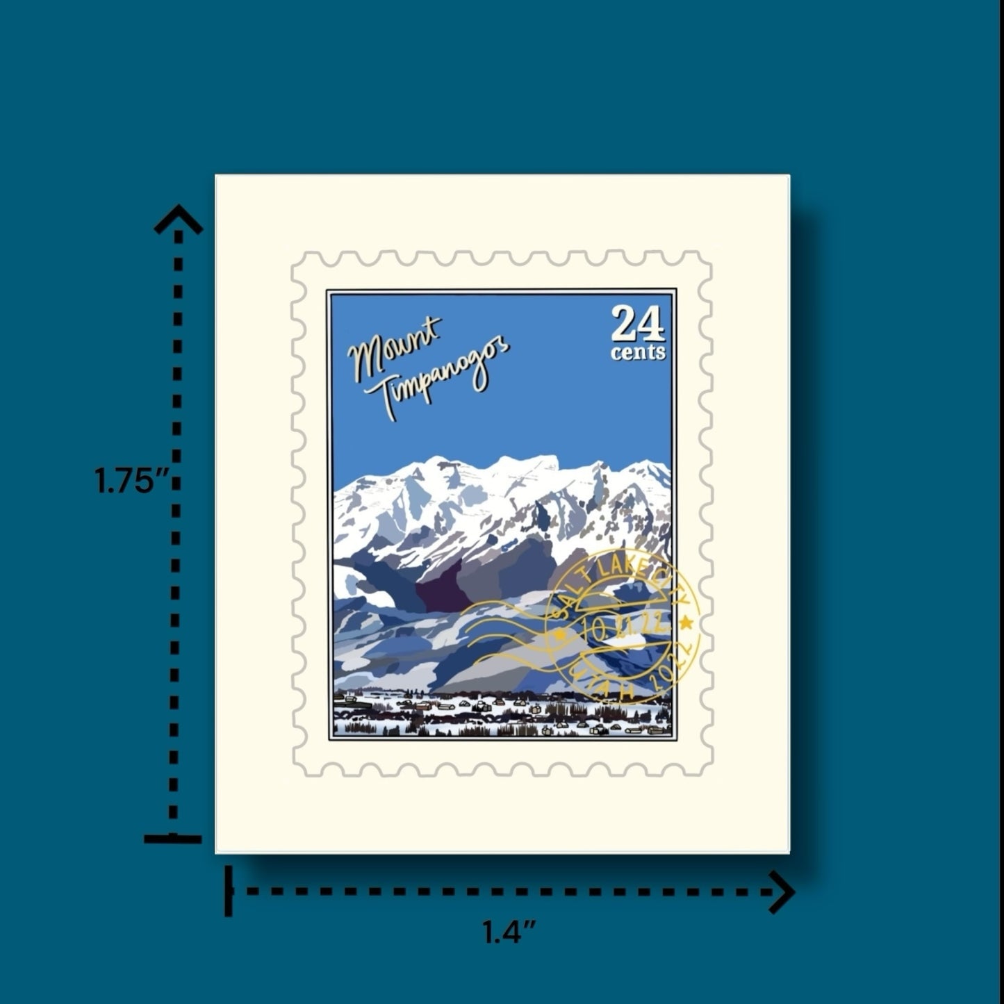 Mount Timp Utah Stamp Sticker