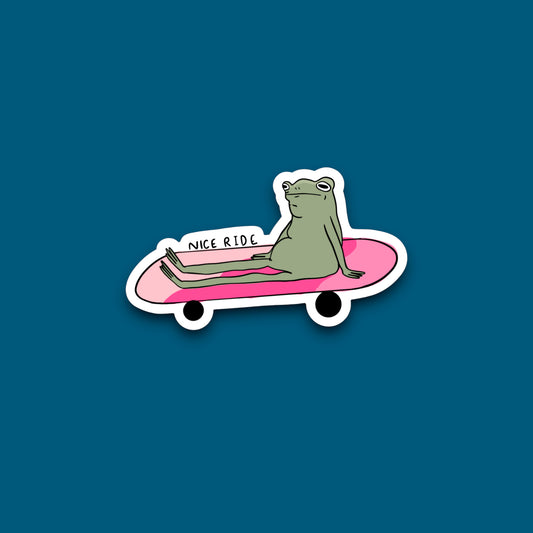 Nice Ride Frog Sticker (Pack of 12)