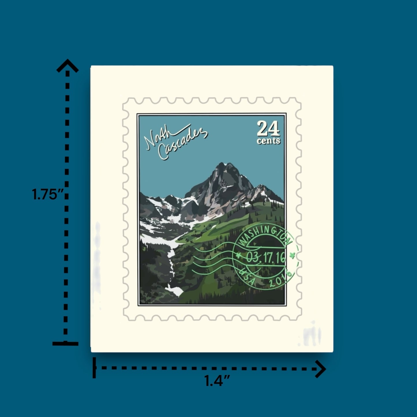 North Cascades Washington Stamp Sticker