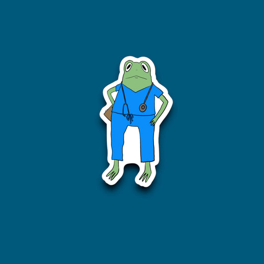 Nurse Frog Sticker (Pack of 12)