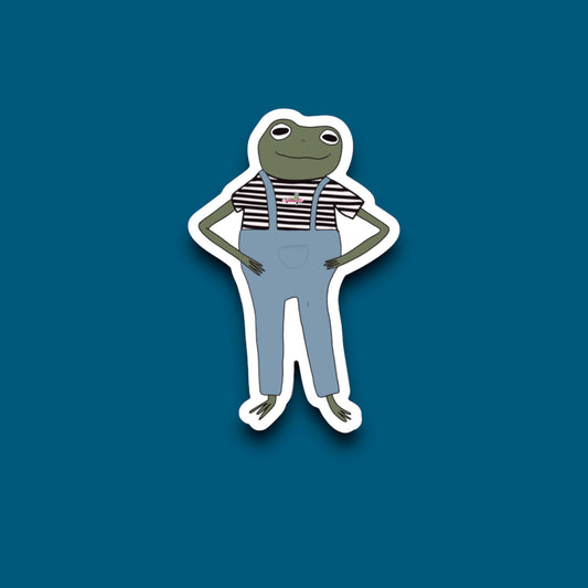 Overalls Frog Sticker (Pack of 12)