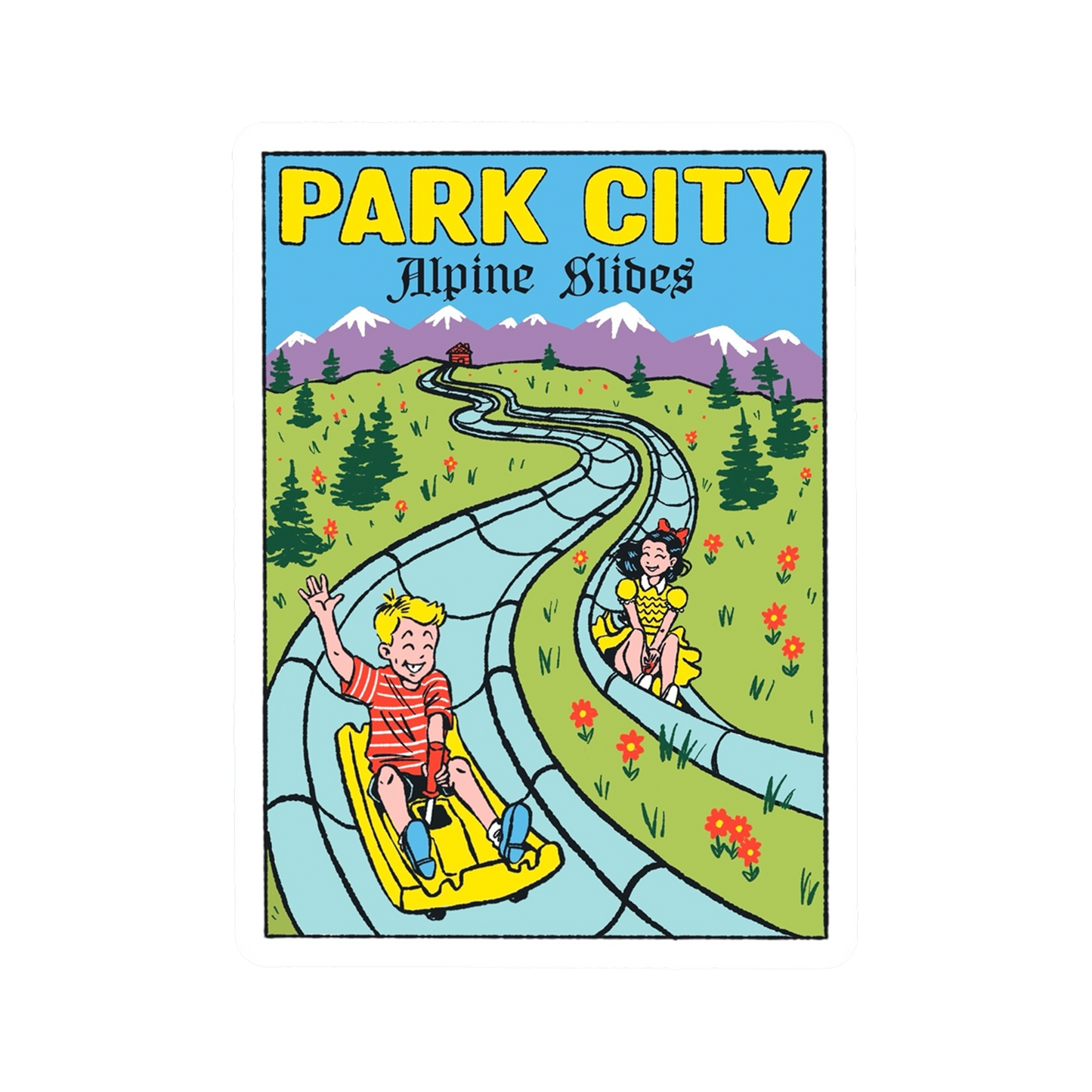 Park City Alpine Slides Sticker (Pack of 12)