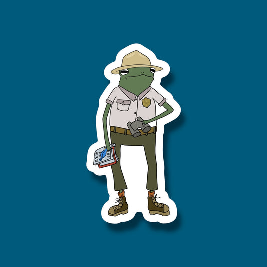 Park Ranger Frog Sticker