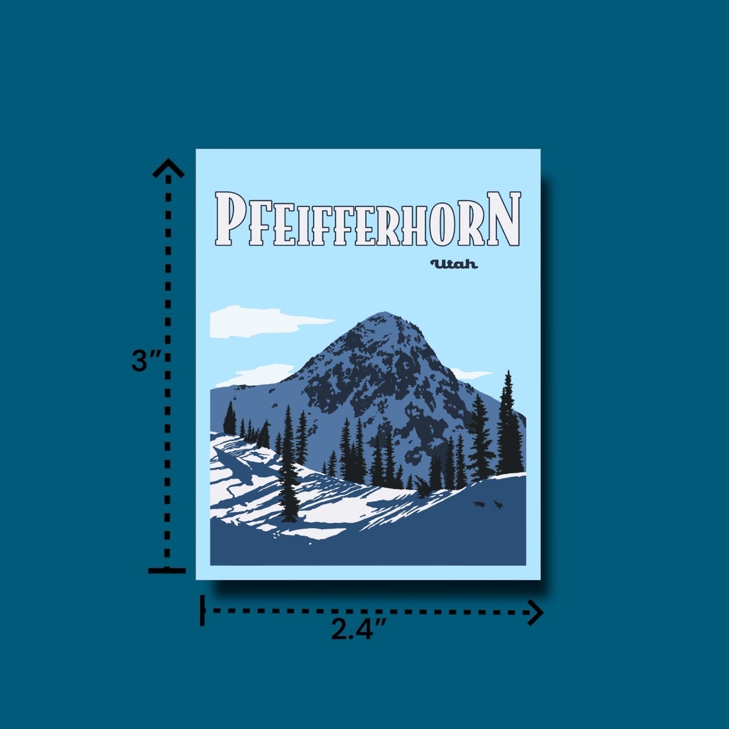 Pfeifferhorn Utah - Poster Sticker