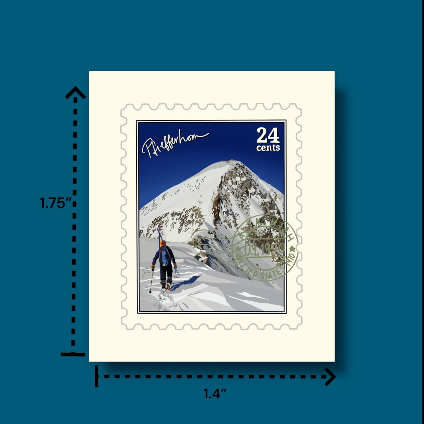 Pfeifferhorn Utah Stamp Sticker