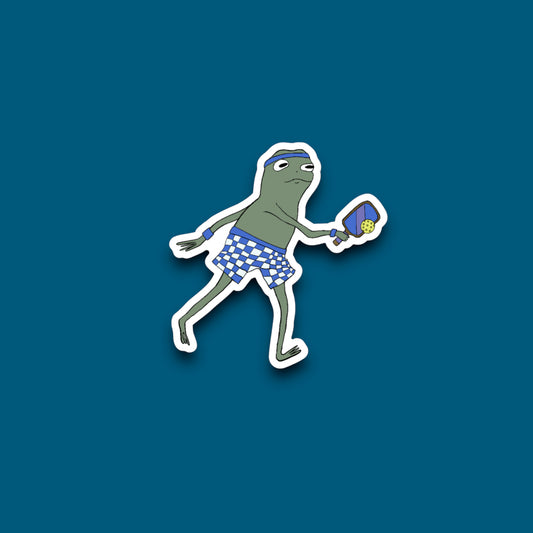 Pickle Ball Frog Sticker (Pack of 12)