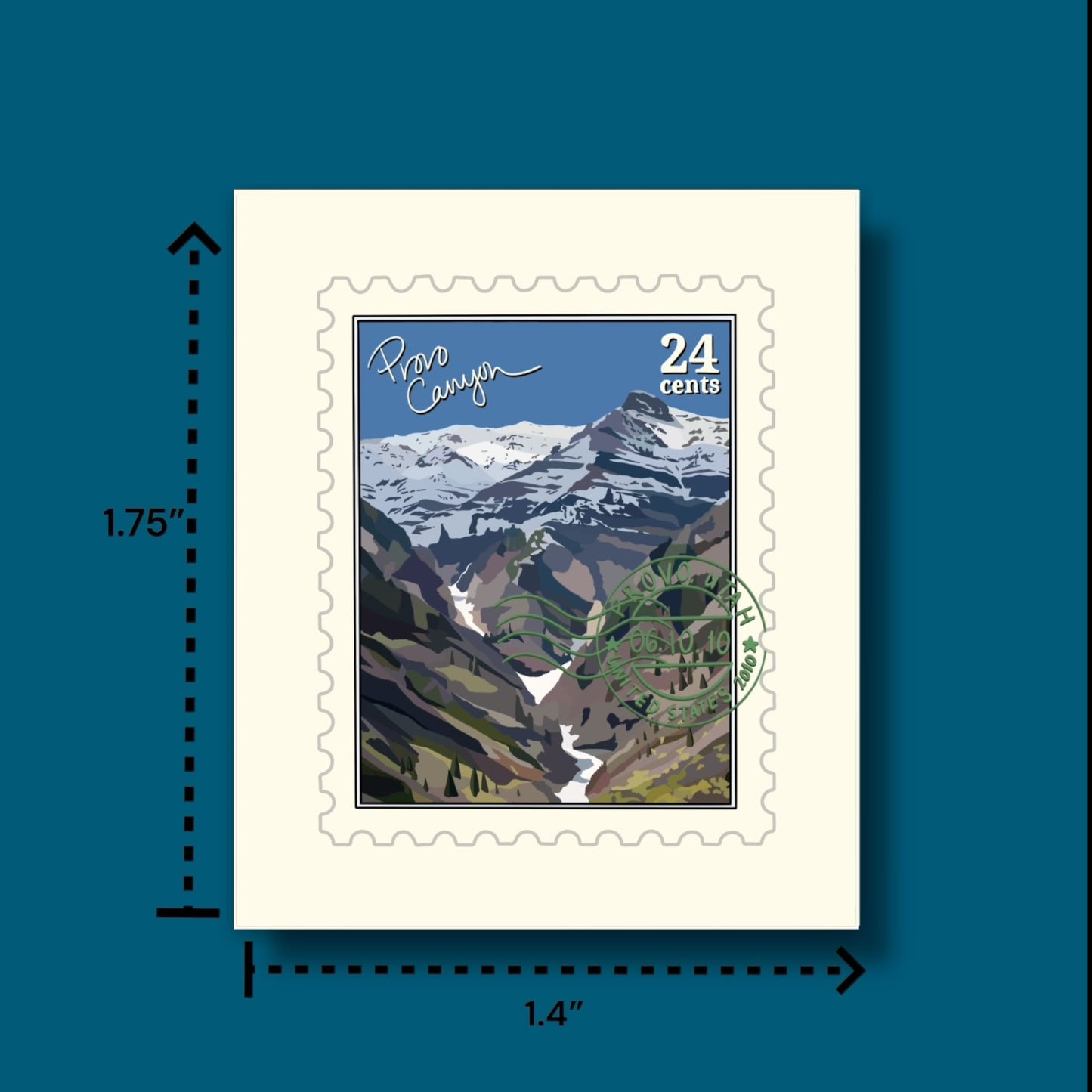 Provo Canyon Utah Stamp Sticker