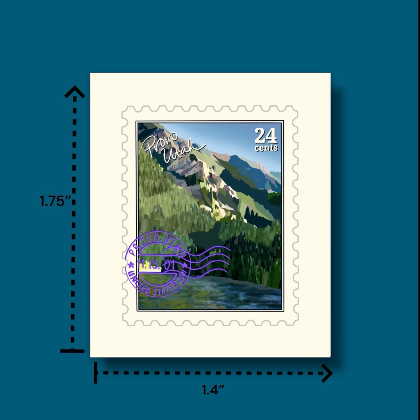 Provo River Utah Stamp Sticker