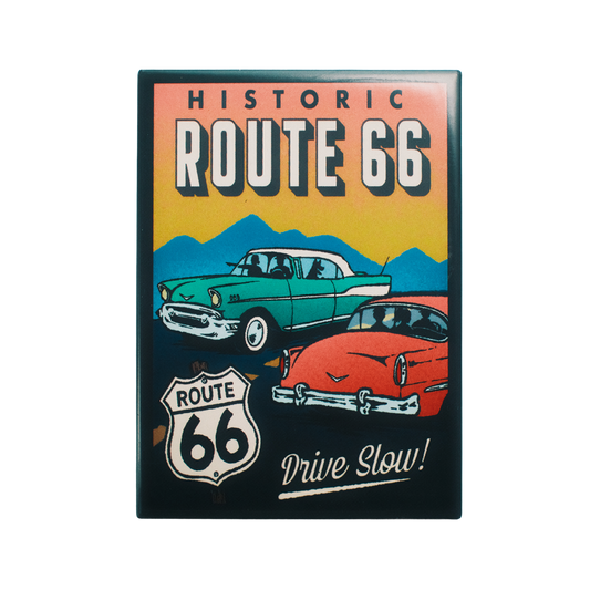 Route 66 Retro Fridge Magnet (Pack of 12)