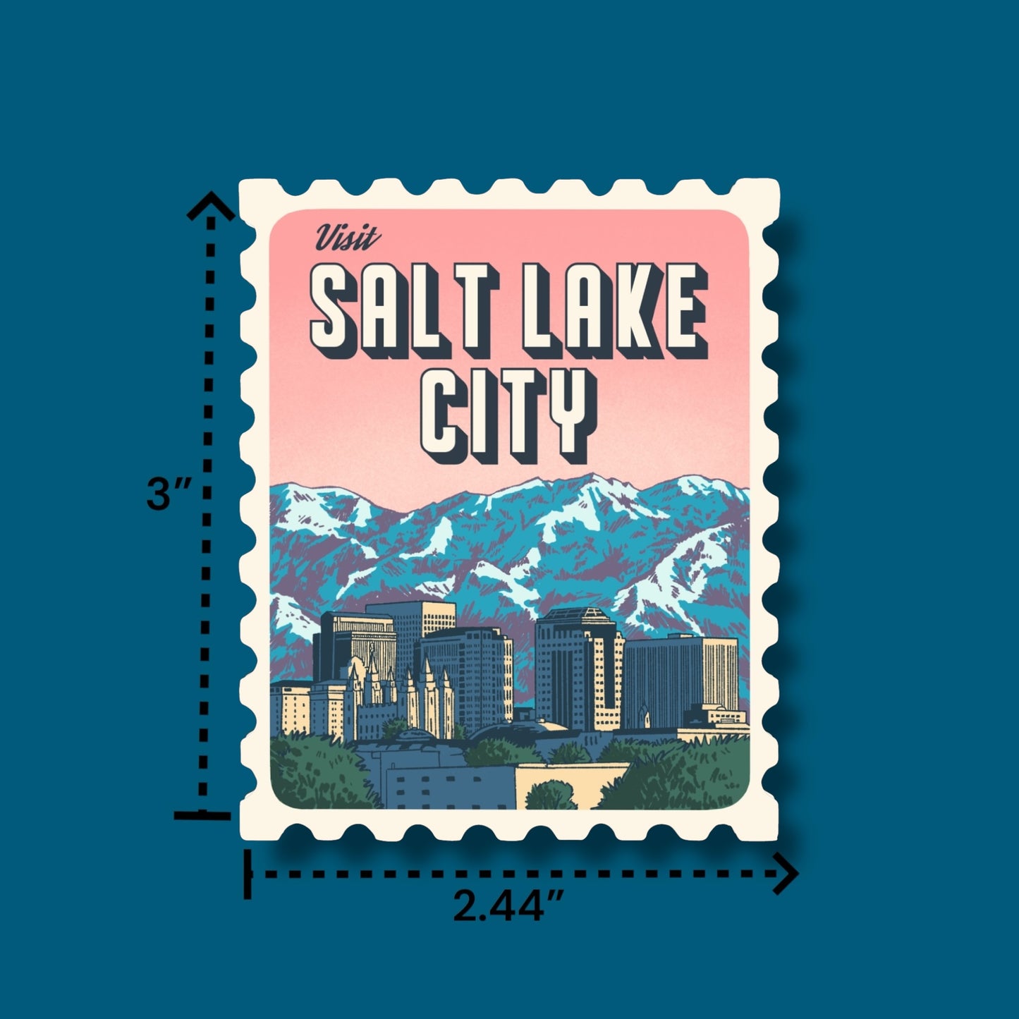 Salt Lake Retro Stamp Sticker (Copy)