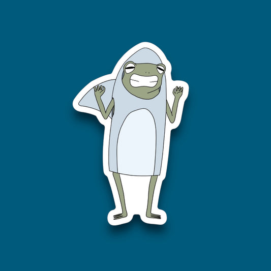 Shark Frog Sticker (Pack of 12)