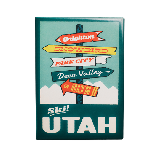 Ski Utah Trailhead Fridge Magnet (Pack of 12)