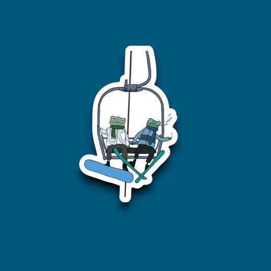Ski lift Frogs Sticker (Pack of 12)