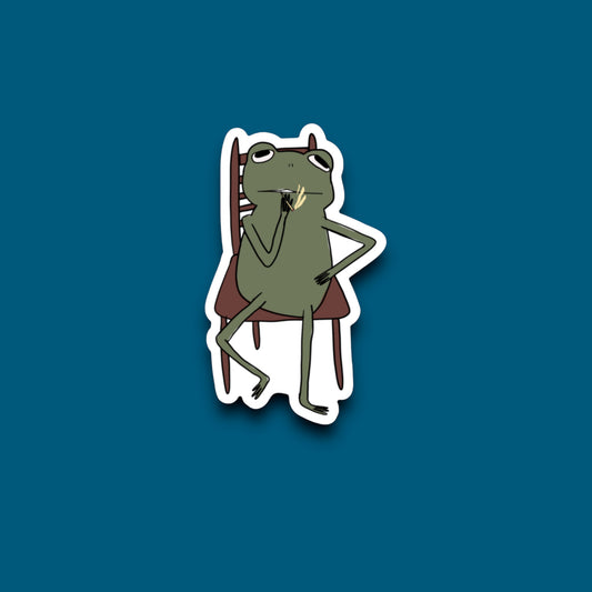 Smoke Break Frog Sticker (Pack of 12)
