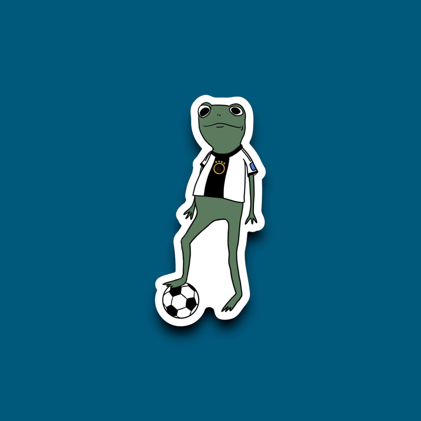 Soccer Frog Sticker