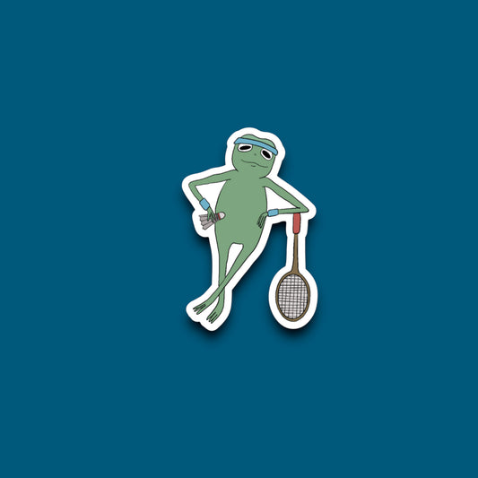 Badminton Frog Sticker (Pack of 12)