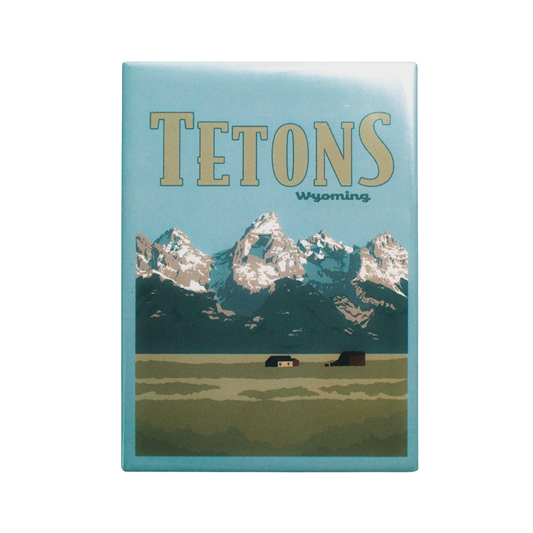 Tetons Wyoming Fridge Magnet (Pack of 12)