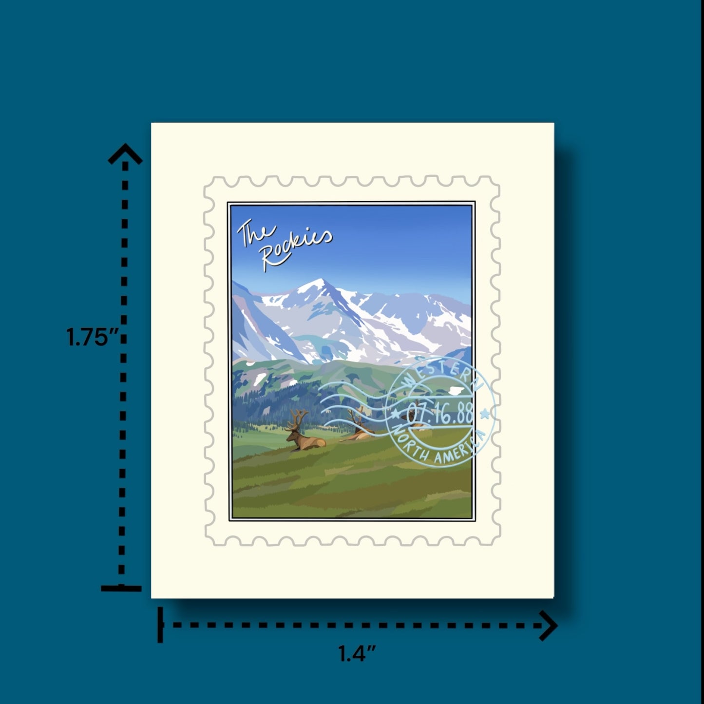 The Rockies Valley Stamp Sticker