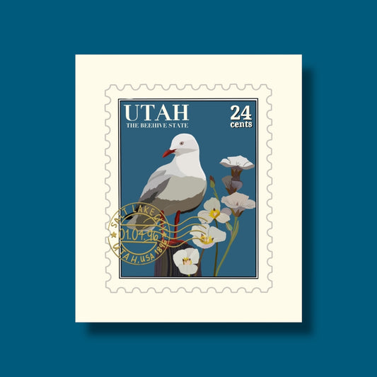 Utah State Bird Stamp Sticker