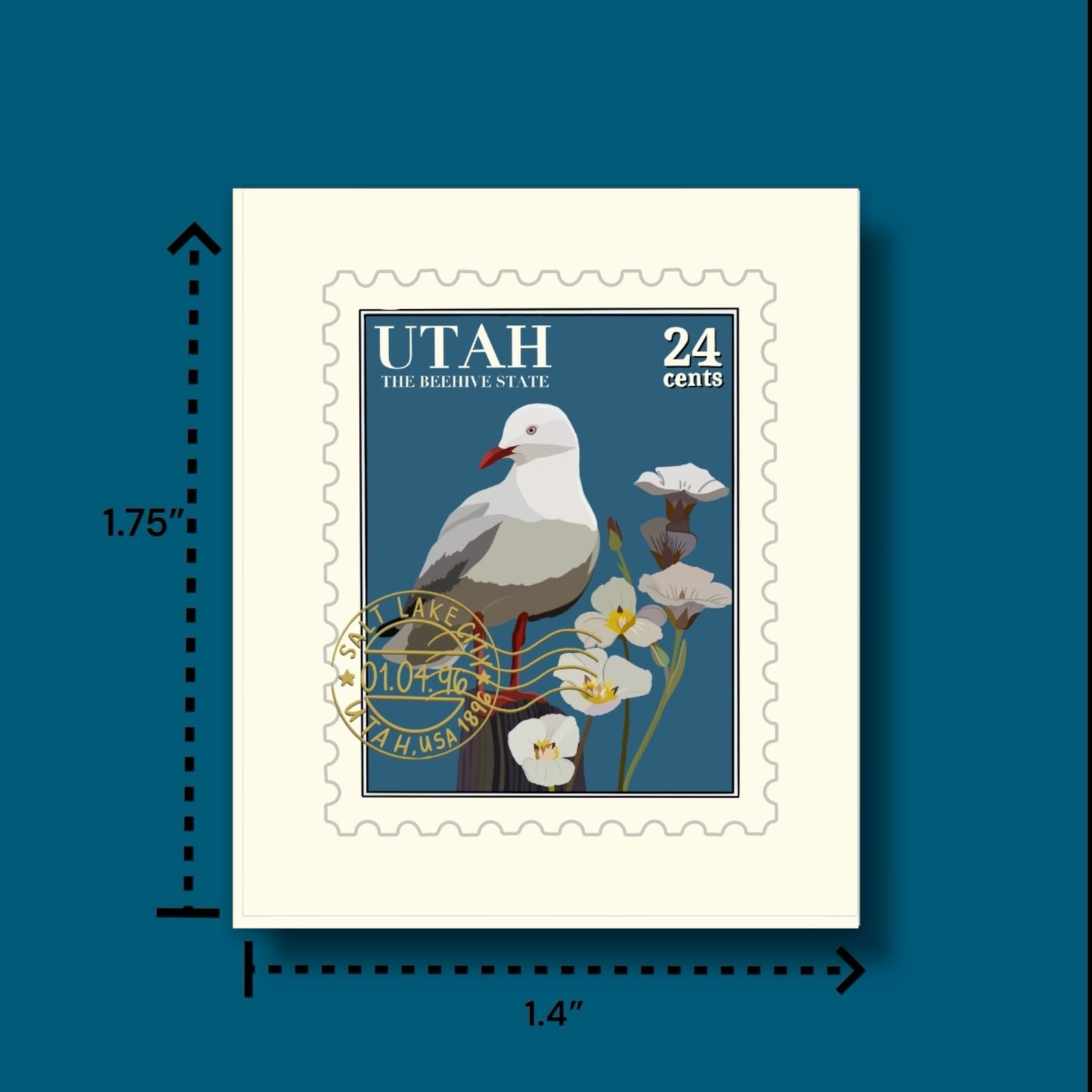 Utah State Bird Stamp Sticker