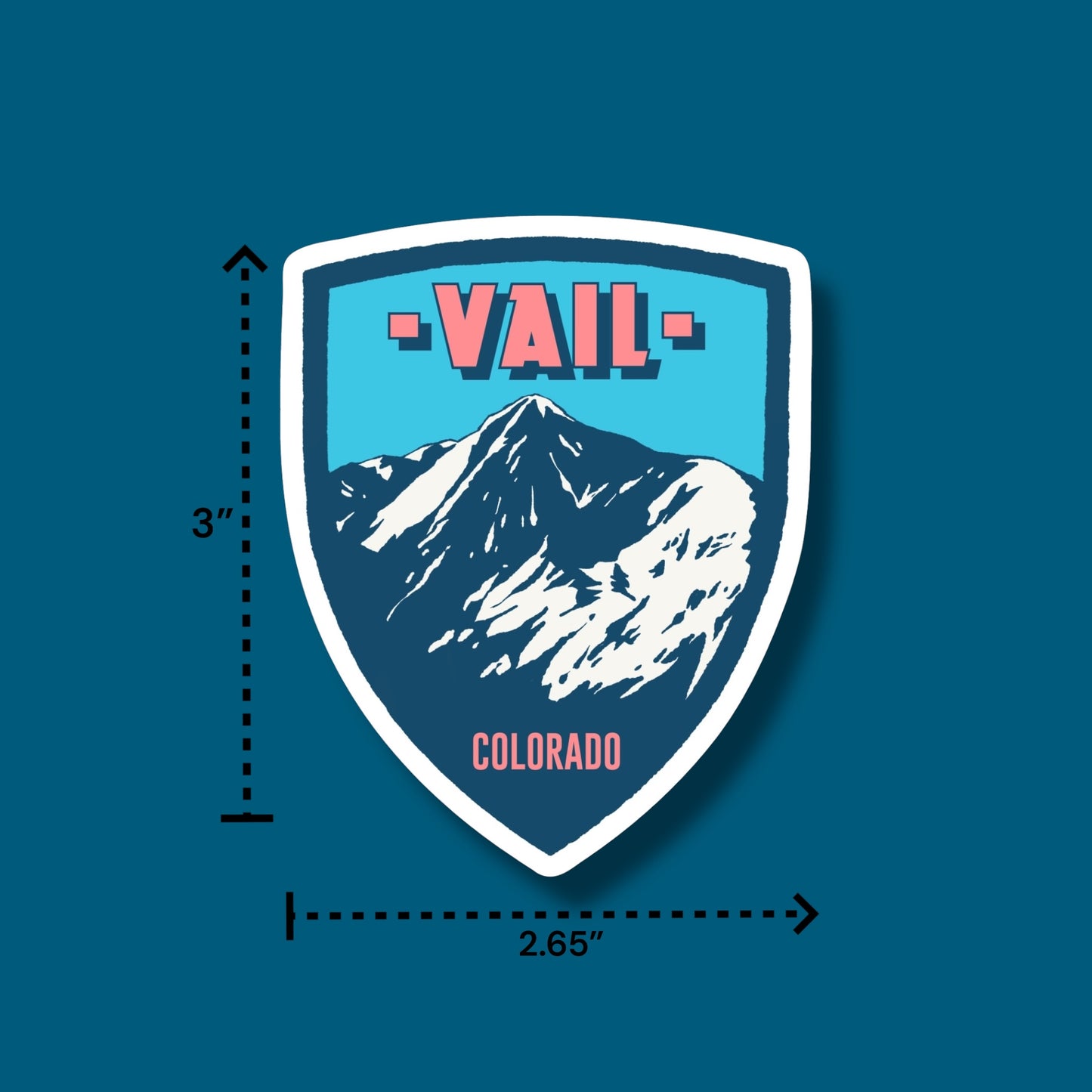 Vail Colorado Blue Shield Sticker