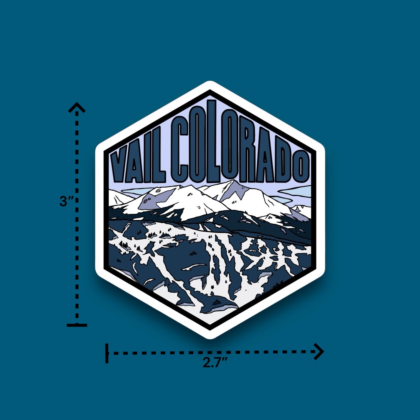 Vail Colorado - Hexagon Sticker