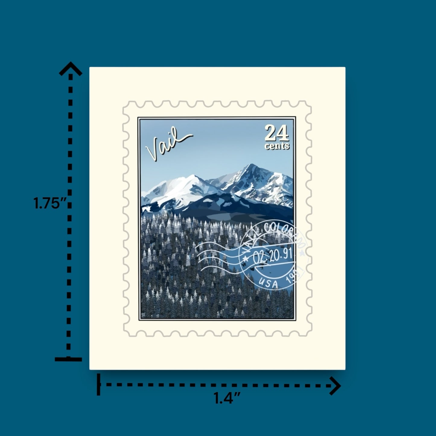 Vail Colorado Stamp Sticker