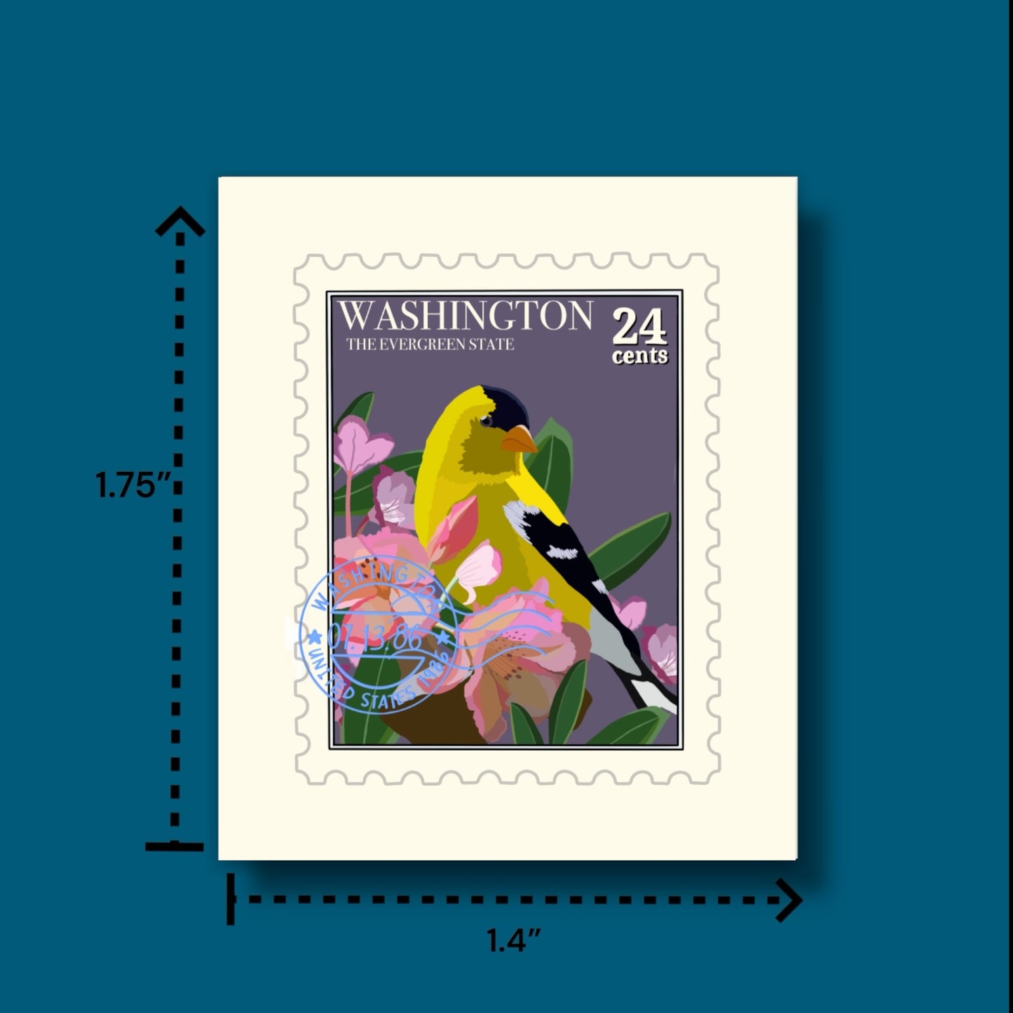 Washington State Bird Stamp Sticker