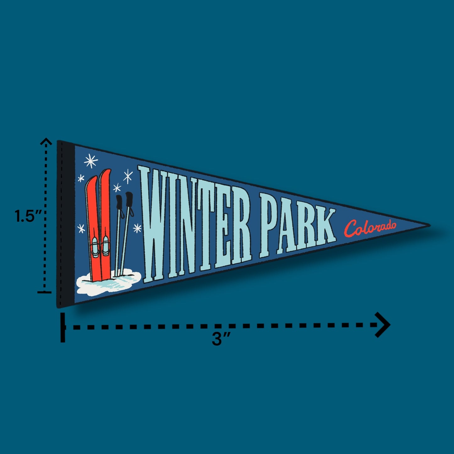 Winter Park CO Pennant Sticker