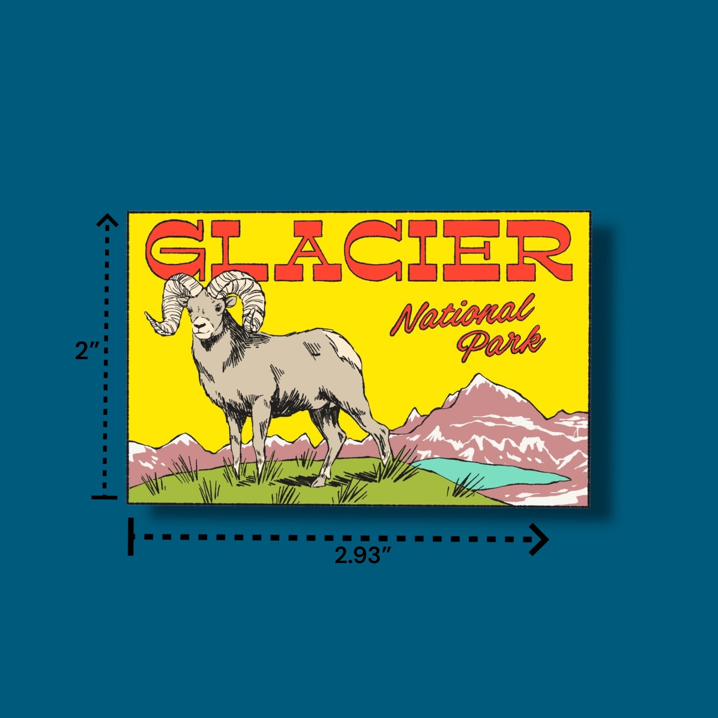 Glacier Yellow Goat Sticker