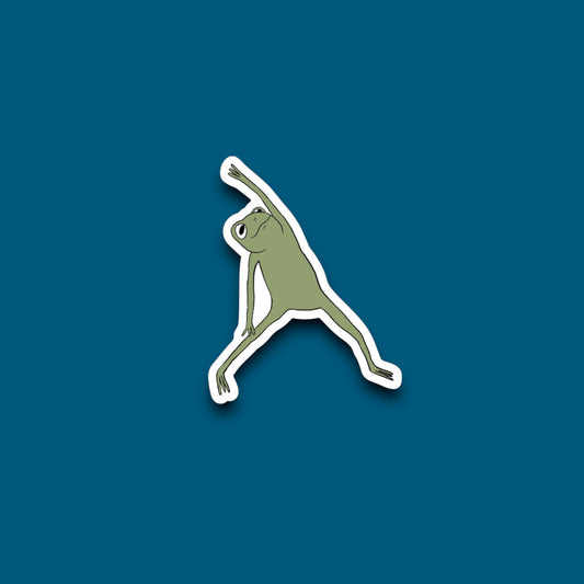 Stretching Frog Sticker (Pack of 12)