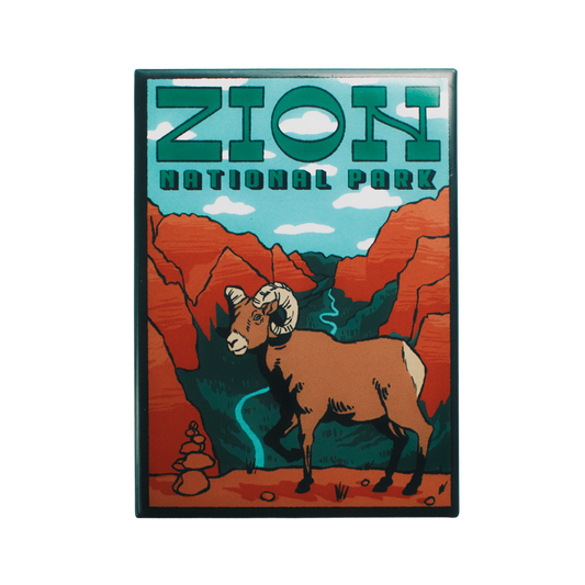 Zion Big Horn Sheep Fridge Magnet (Pack of 12)
